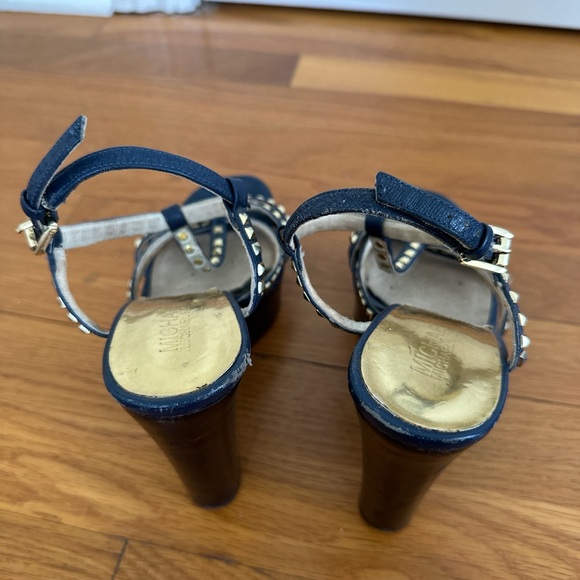 Michael Kors Studded Black and Gold Wedges - Picture 6 of 8